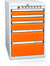 Unterbaublöcke für Werkbänke 840 x 555 x 600 - 5x Schubladen-Elektro